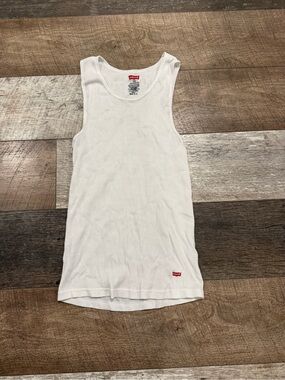 Levi's White Ribbed Tank